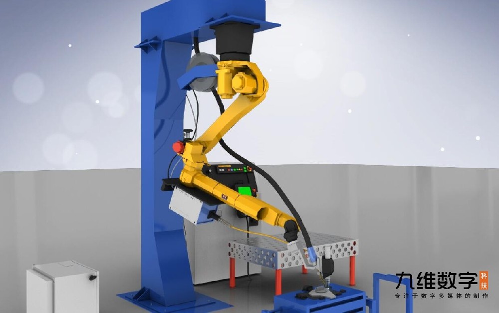智慧工厂智能焊接三维工业动画演示